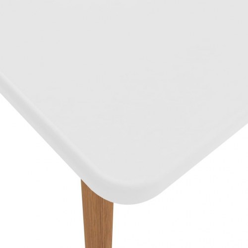 Spisebord 80x80x75 cm metal hvid