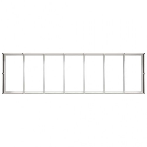 Plantekasse i rustfrit stål 280 × 80 × 40 cm - højbed til have og terrasse