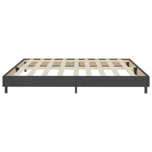 Seng med madras 200x200 cm stof mørkegrå