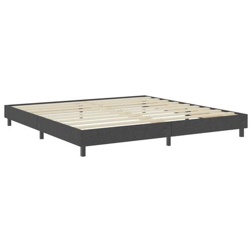 Seng med madras 200x200 cm stof mørkegrå