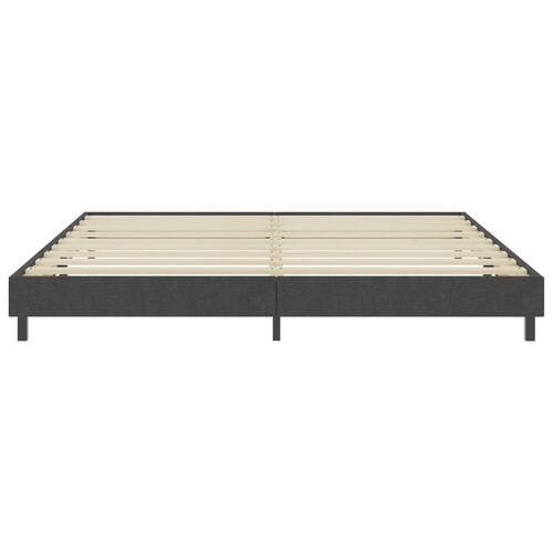 Seng med madras 200x200 cm stof mørkegrå