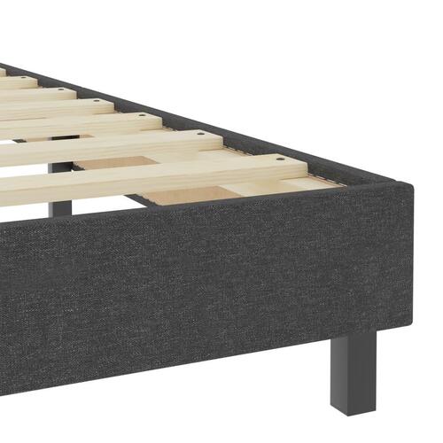 Seng med madras 200x200 cm stof mørkegrå