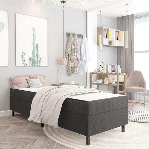 Seng med madras 80x200 cm stof mørkegrå