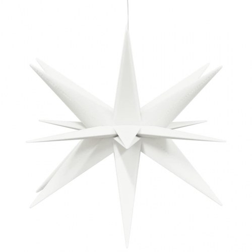 Foldbar juledekoration - LED julestjerne 57 cm, hvid