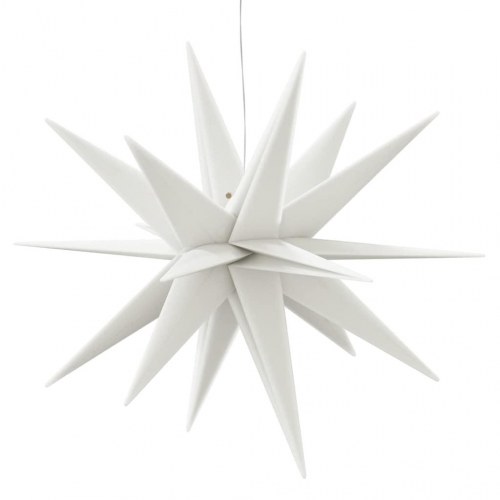 Foldbar juledekoration - LED julestjerne 57 cm, hvid