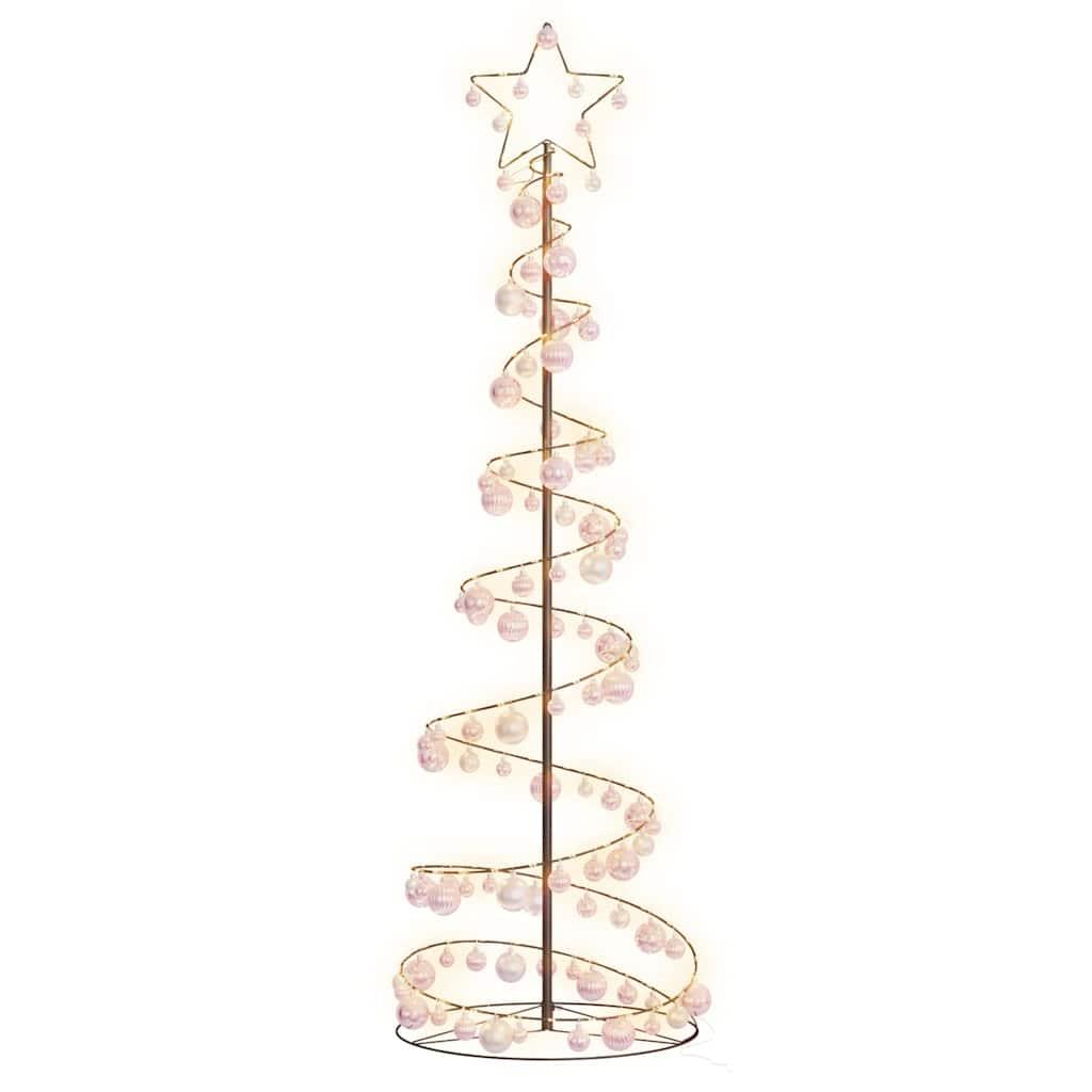 LED-juletræ med kugler 120 LED'er 180 cm varmt hvidt lys