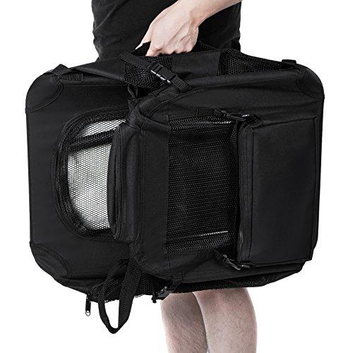 Hundebur stof – FEANDREA sammenklappeligt, 70 × 52 × 52 cm, sort