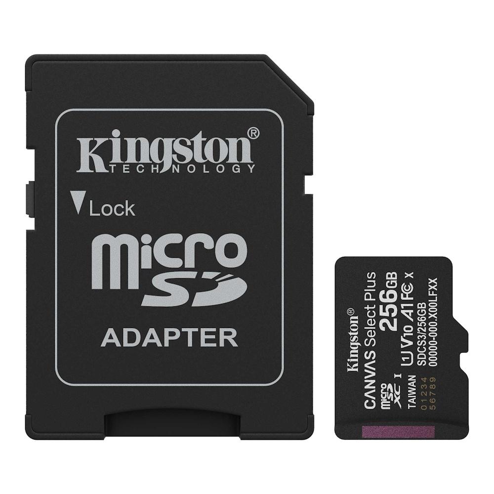 Hukommelseskort Kingston Canvas Select Plus microSDXC 256 GB - 150 MB/s