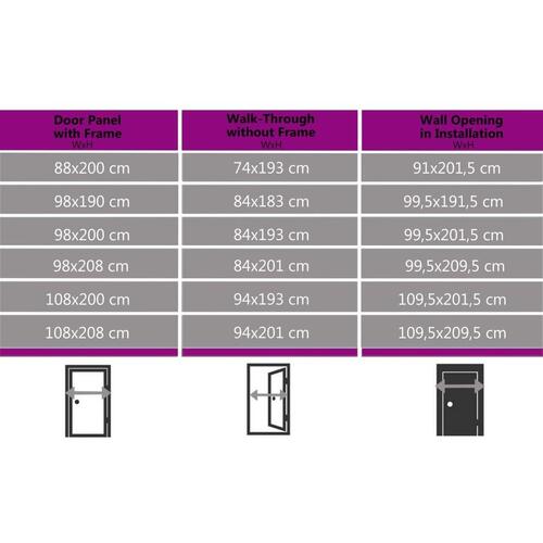 Hoveddør 110x210 cm aluminium og PVC hvid