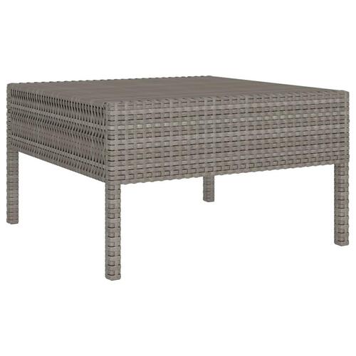 Loungesæt til haven 10 dele med hynder polyrattan grå