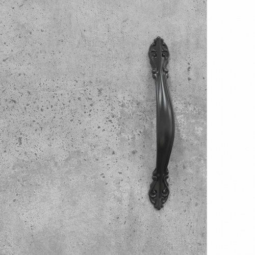Højskab 69,5×34×180 cm i konstrueret træ - betongrå med glaslåger