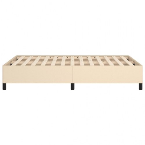 Sengeramme i stof 120x190 cm - cremefarvet, uden madras