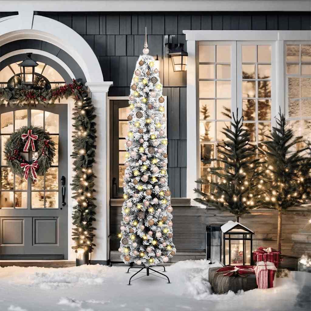 Slankt Juletræ Grøn 55 x 55 x 210 cm Plastik og metal