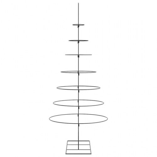 Dekorationstræ i metal 210 cm - sort