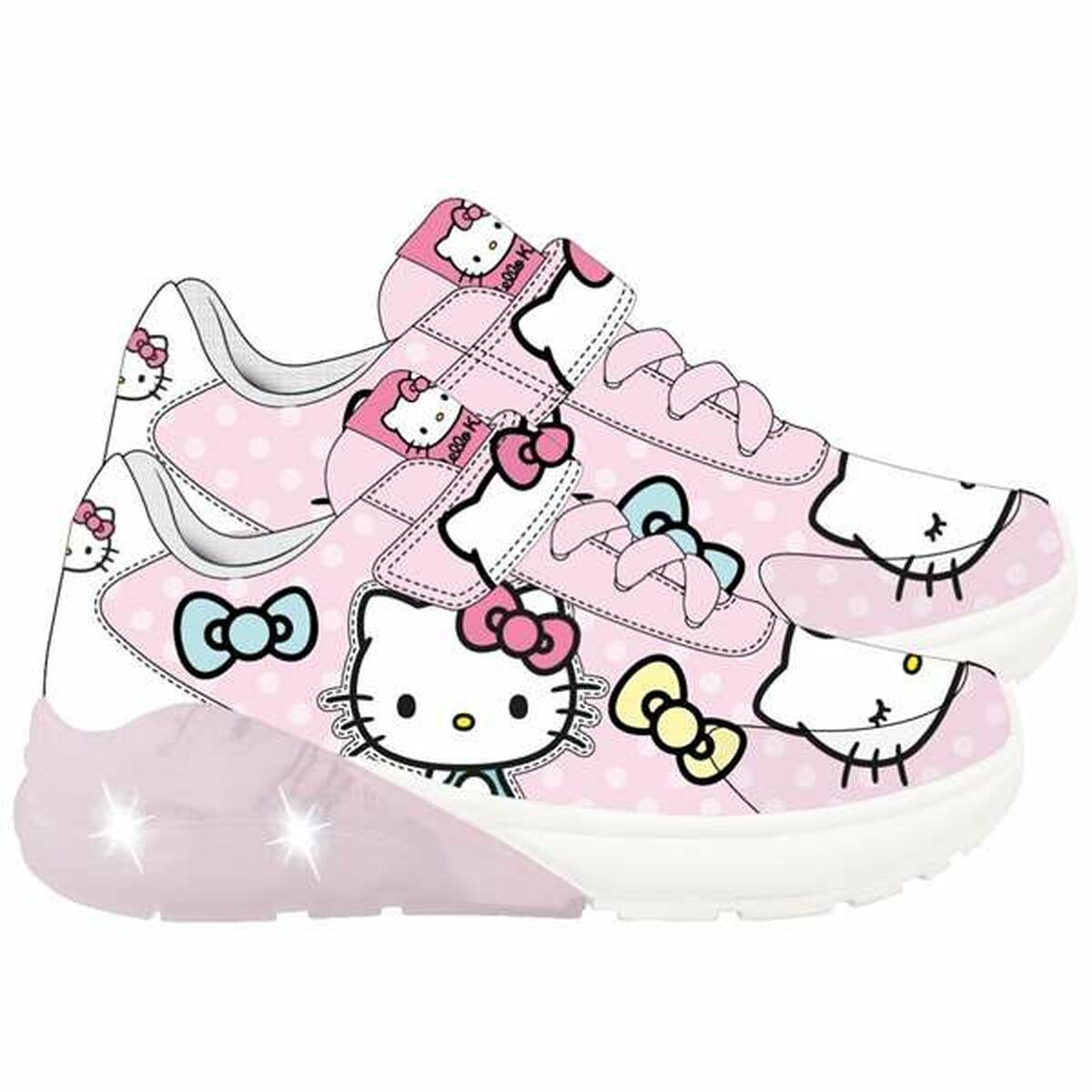 Hello Kitty sportssko til børn - pink sneakers med LED-lys, str. 32 billede