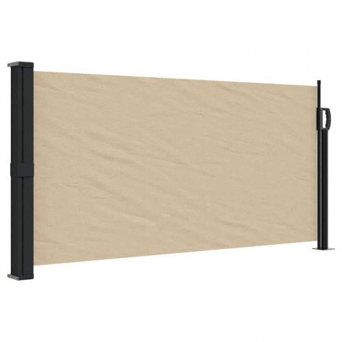 Sammenrullelig sidemarkise 100 × 500 cm - beige