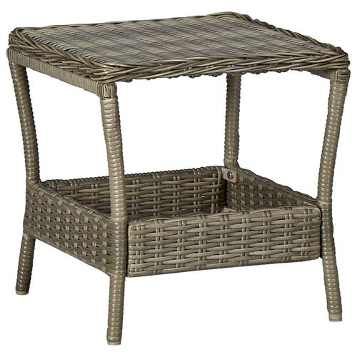 Loungesæt til haven 3 dele med hynder polyrattan brun