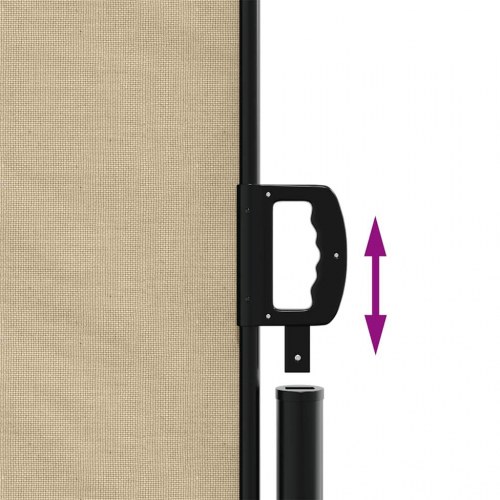 Sammenrullelig sidemarkise 100 × 500 cm - beige