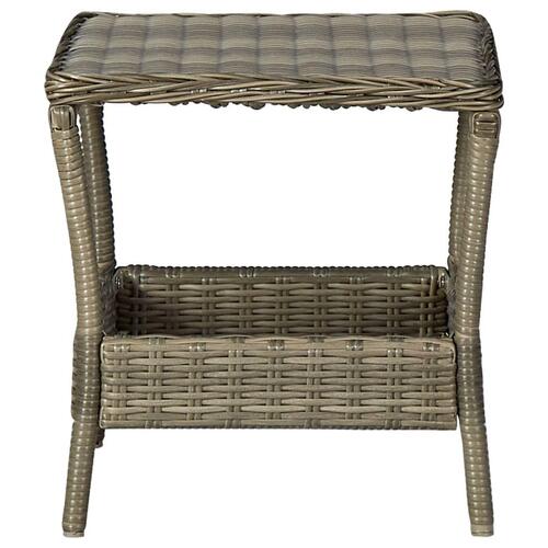 Loungesæt til haven 3 dele med hynder polyrattan brun
