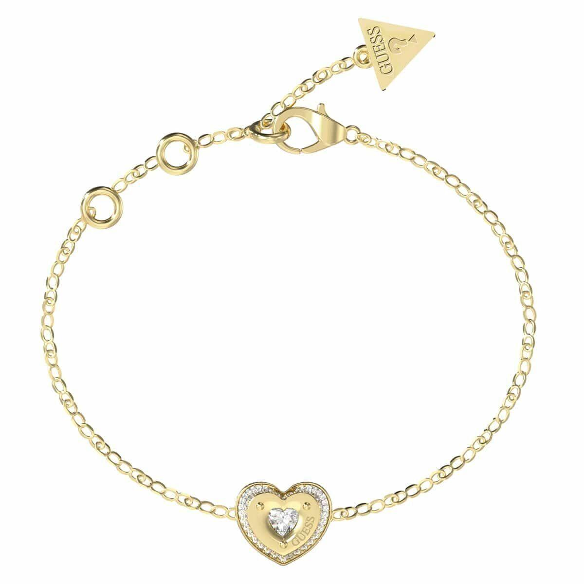 Armbånd dame Guess - gylden hjertelink JUBB05550JWYGS billede