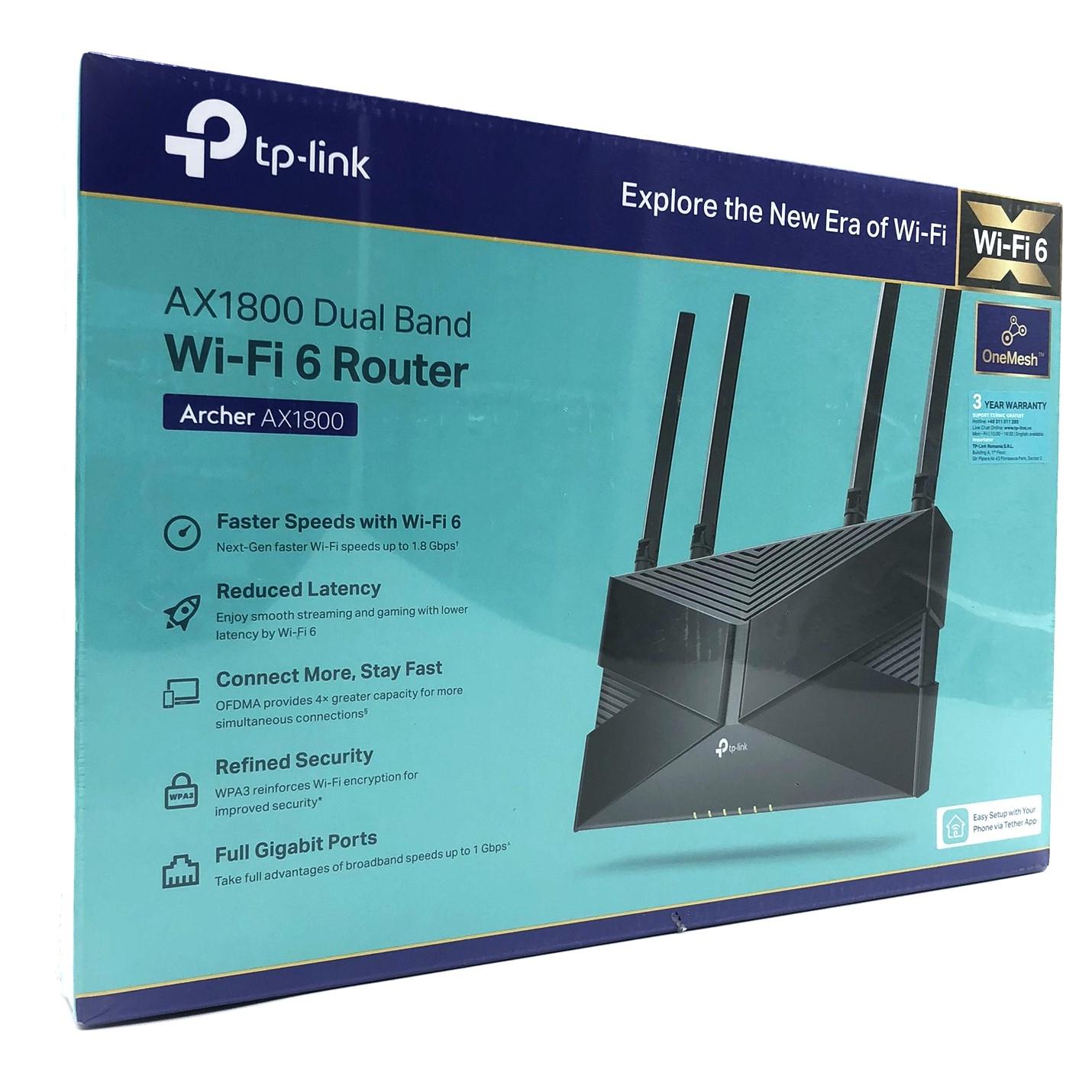 Wi‑Fi 6 router - TP-Link Archer AX1800 Dual Band, 4x Gigabit billede