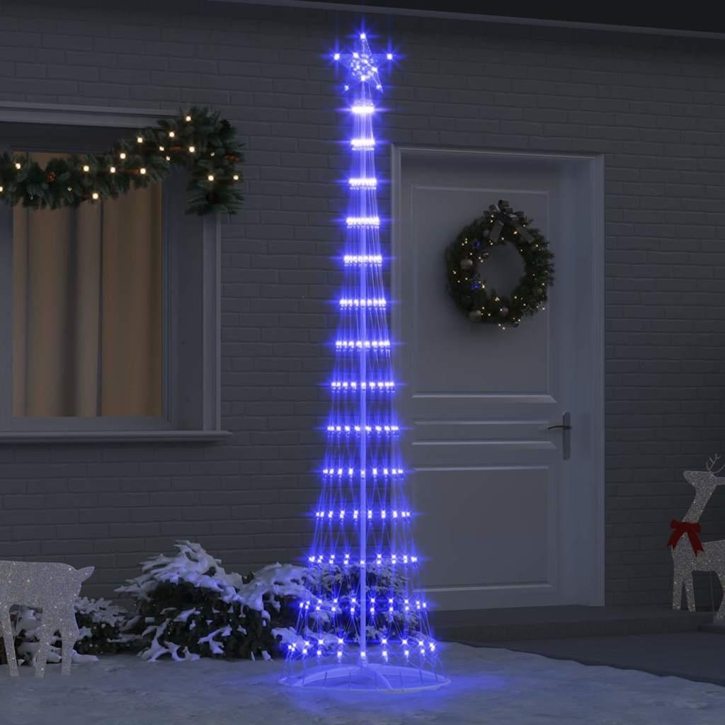 LED juletræ med 290 LED'er Blå 70 x 70 x 250 cm Metal billede