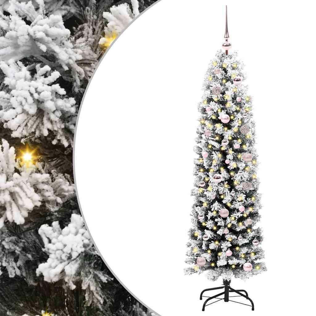Kunstigt juletræ med stativ Grøn 150 cm PVC og Stål og Plastik billede