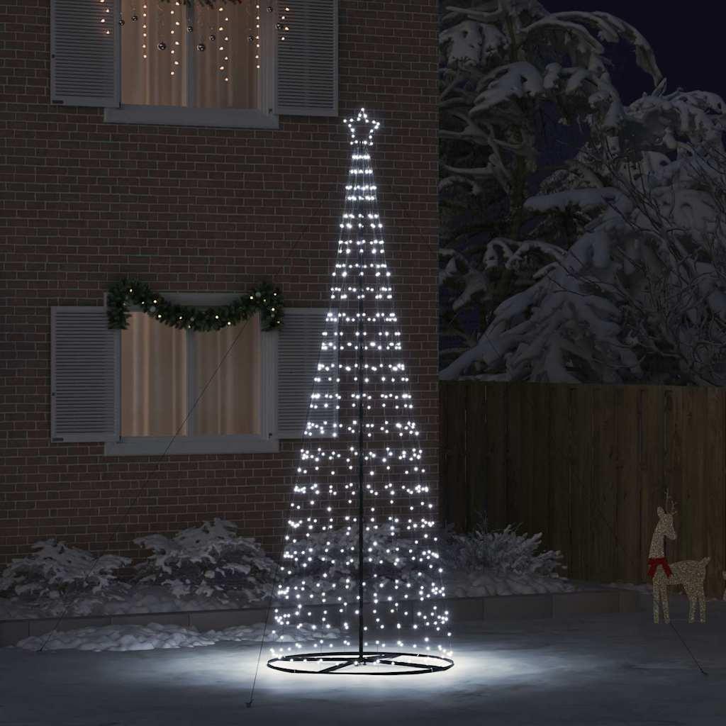 vidaXL LED juletræ EKENAS 400 cm 800 LED'er Kold hvid Stål Kold Hvid