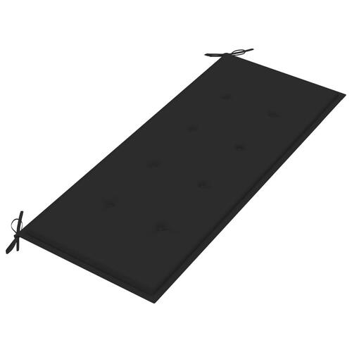 Havebænk med hynde 120 cm bambus