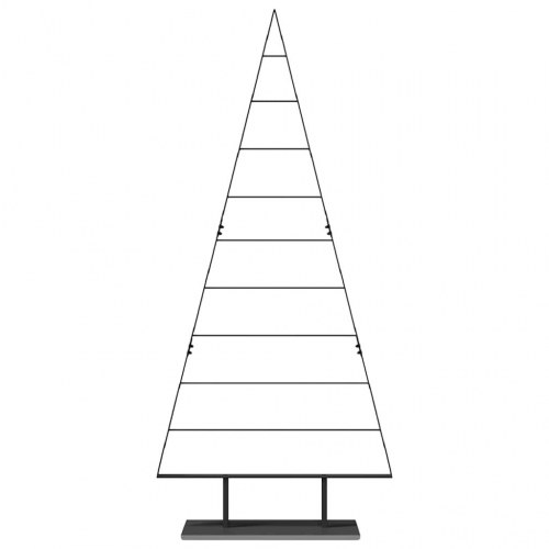 Metaljuletræ med stativ - sort, 210 cm
