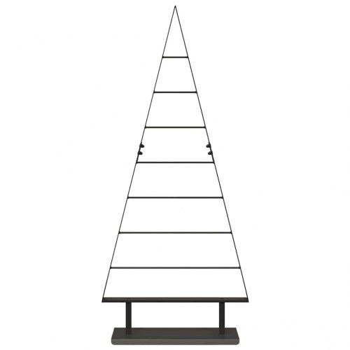 Metaljuletræ i stål - sort, 125,5 cm
