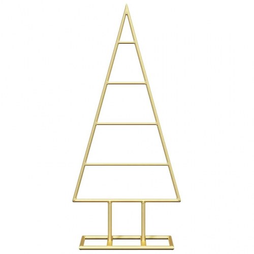 Metal juletræ med stativ - guld, 60 cm, pulverlakeret stål
