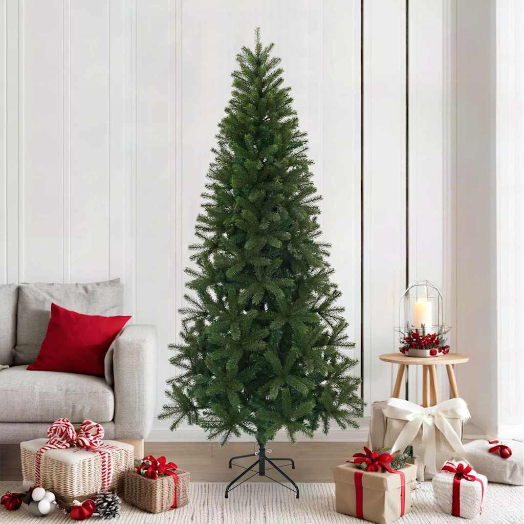 Kunstigt juletræ med stativ Grøn 210 cm PVC, PE og stål billede