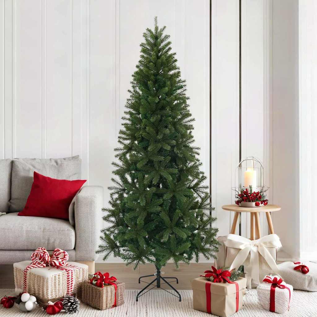 Kunstigt juletræ med stativ Grøn 180 cm PVC, PE og stål billede