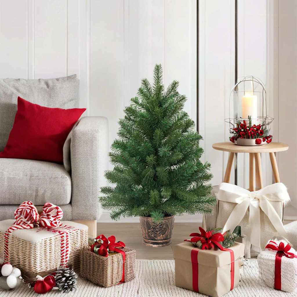 vidaXL Kunstigt juletræ med stativ Grøn 95 cm PVC, PE og stål