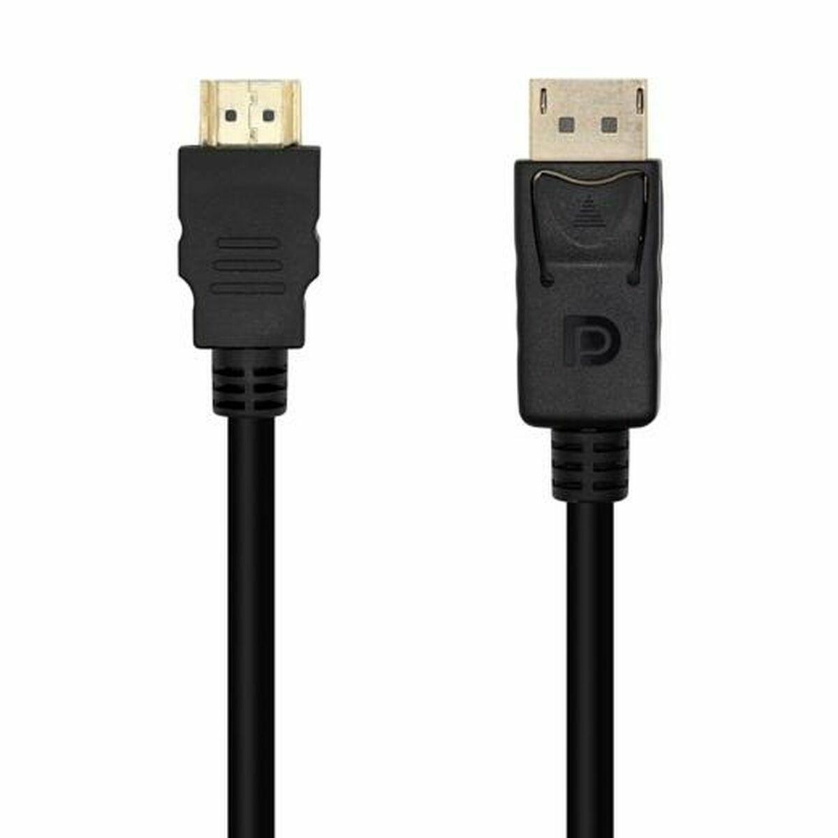 DisplayPort til HDMI kabel Aisens A125-0460 - 3 m, sort billede