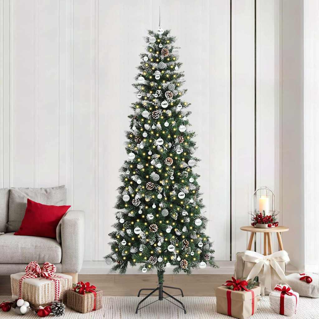 Kunstigt juletræ Grøn 96 x 96 x 240 cm PVC og plastik og stål