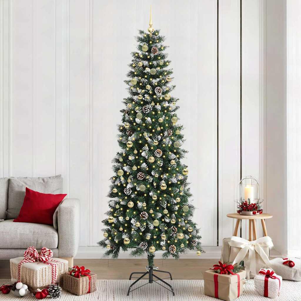Kunstigt juletræ Grøn 96 x 96 x 240 cm PVC og plastik og stål