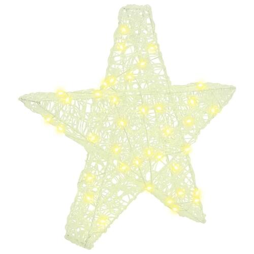 3D Stjerne med 50 LED'er Varm hvid 55 x 53.5 x 10 cm Akryl
