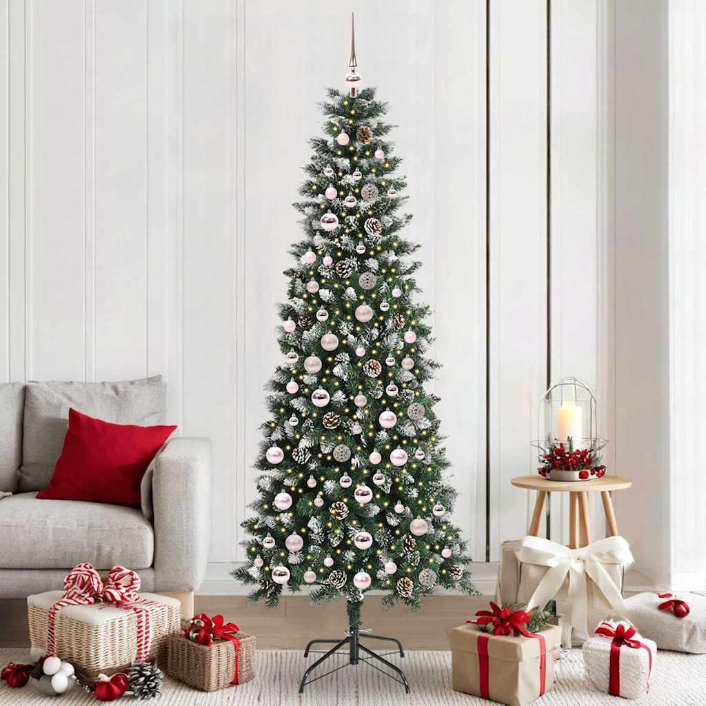 Kunstigt juletræ Grøn 86 x 86 x 210 cm PVC og plastik og stål billede