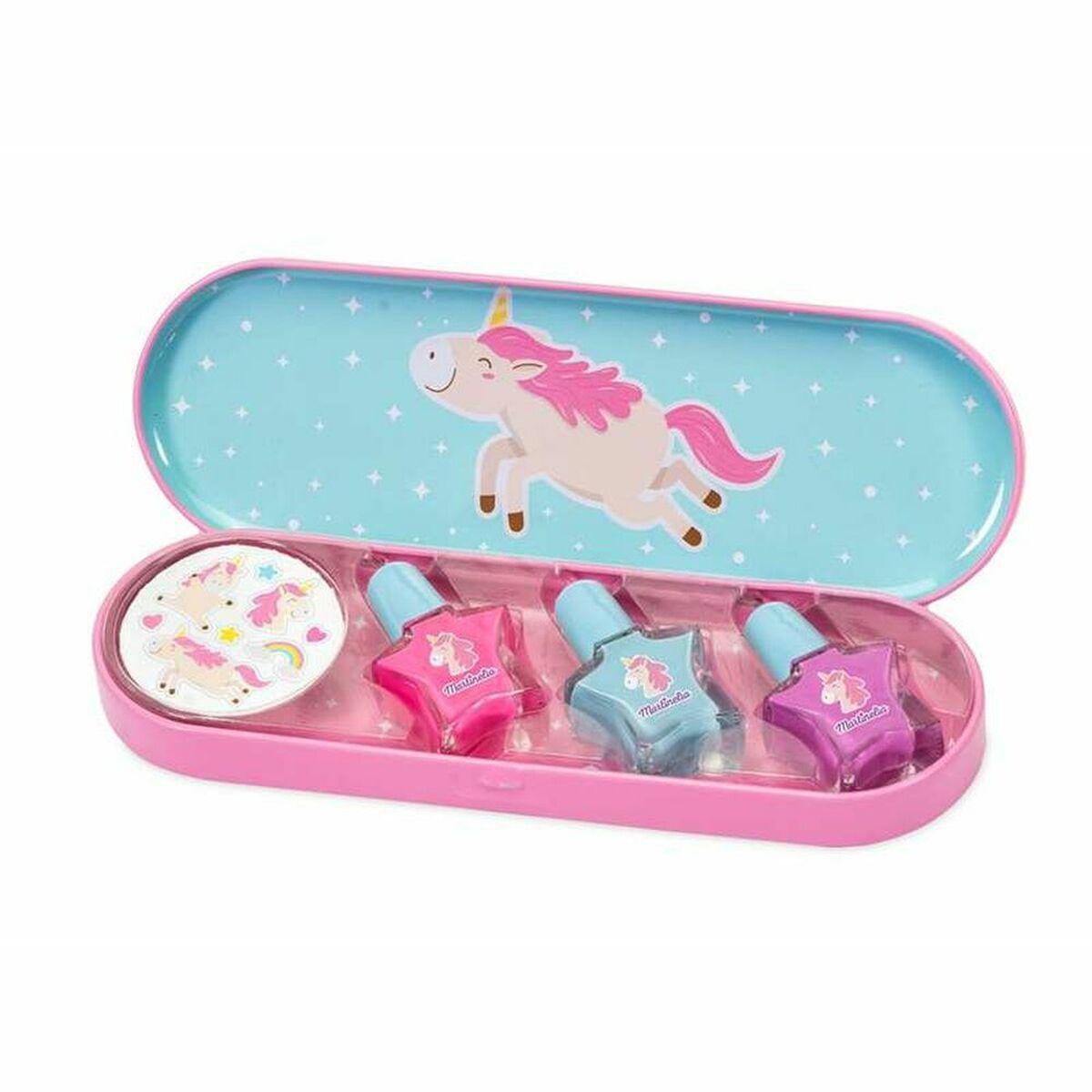 Martinelia Unicorn - Manicuresæt med neglelak og stickers, 4 dele billede