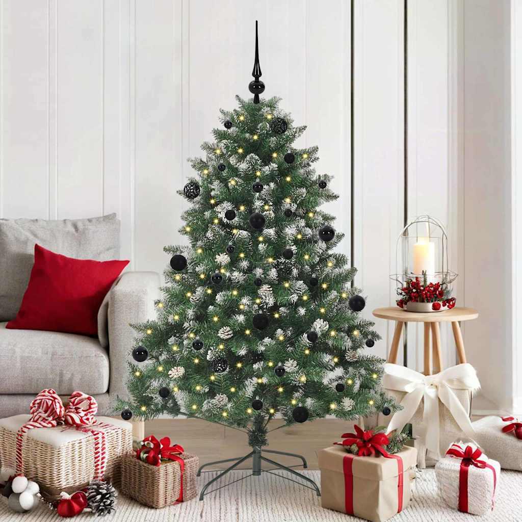 Kunstigt juletræ Grøn 105 x 105 x 150 cm PVC og plastik og stål billede