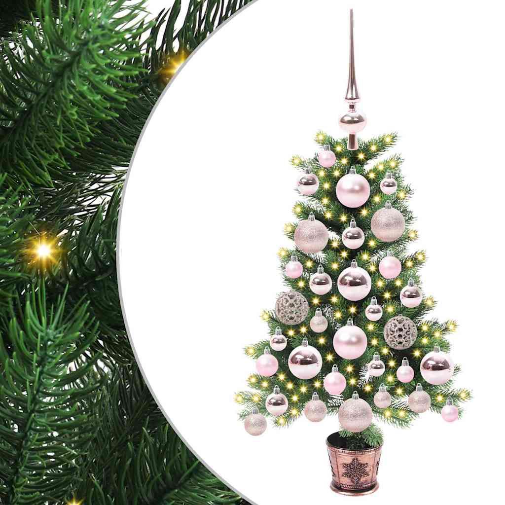 Juletræ med 150 LED'er med stativ Grøn 65 cm PE billede