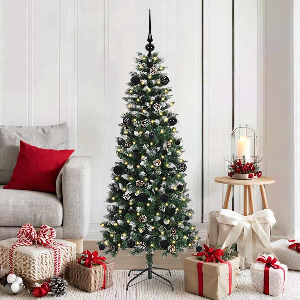 Kunstigt juletræ Grøn 66 x 66 x 150 cm PVC og plastik og stål billede