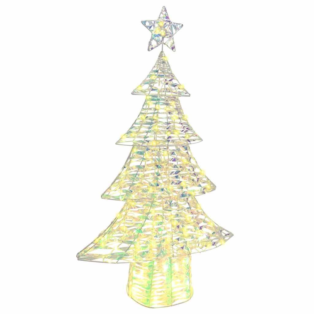 Juletræ med 160 LED'er Varm hvid 150 cm PET billede