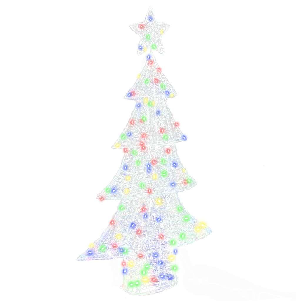 Juletræ med 160 LED'er Flerfarvet 150 cm Akryl billede