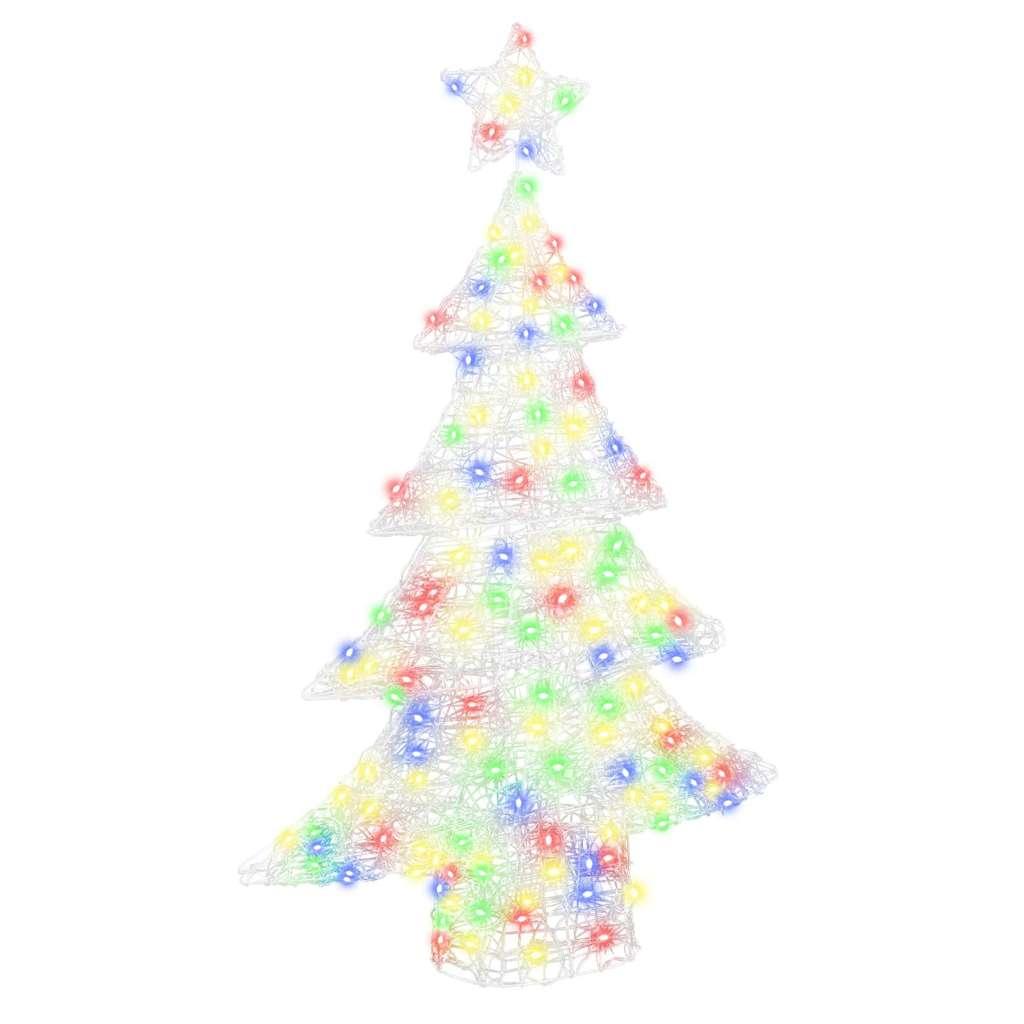 Juletræ med 100 LED'er Flerfarvet 120 cm Akryl billede