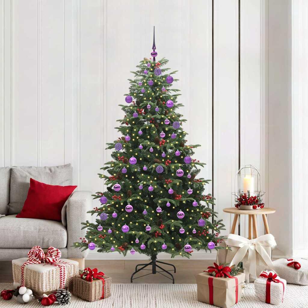 Kunstigt juletræ Grøn 180 cm PVC og metal og plast billede