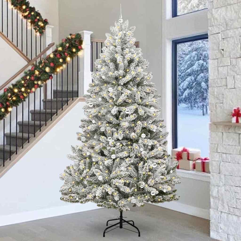 vidaXL Kunstigt juletræ 300 cm 300 LED'er Varm hvid PVC og Stål