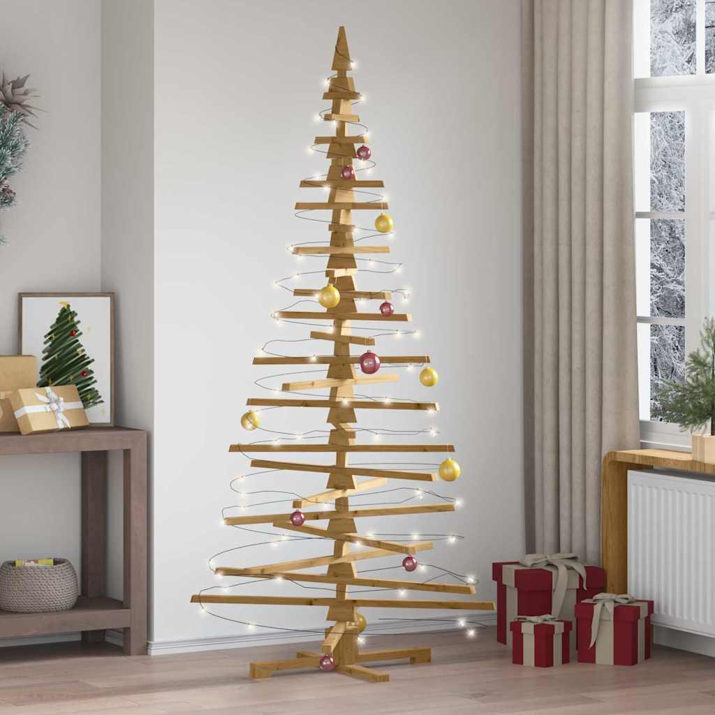 vidaXL Træ juletræ KOTKA 210 cm Massivt fyrretræ Brun Finish